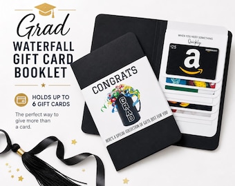 Graduation Gift Card Waterfall Booklet | Handmade Keepsake, Holds 6 Cards
