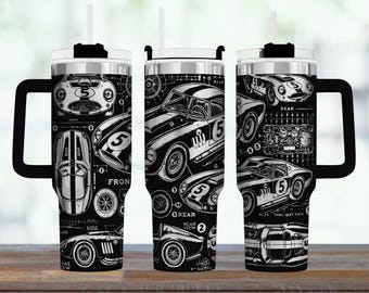 Race Car Tumbler 40oz Stainless Steel Insulated Bottle Engine Schematic