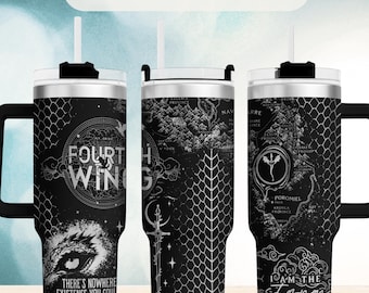 Fourth Wing Dragon Scale Tumbler Fantasy Book Lover Drinkware 40oz
