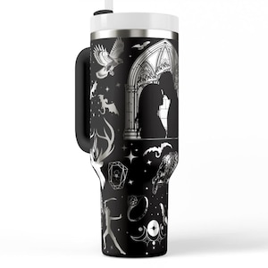 Throne of Glass Tumbler Stainless Steel Travel Mug SJM Universe Book Lover Gift & Reading Fan Collectible image 3