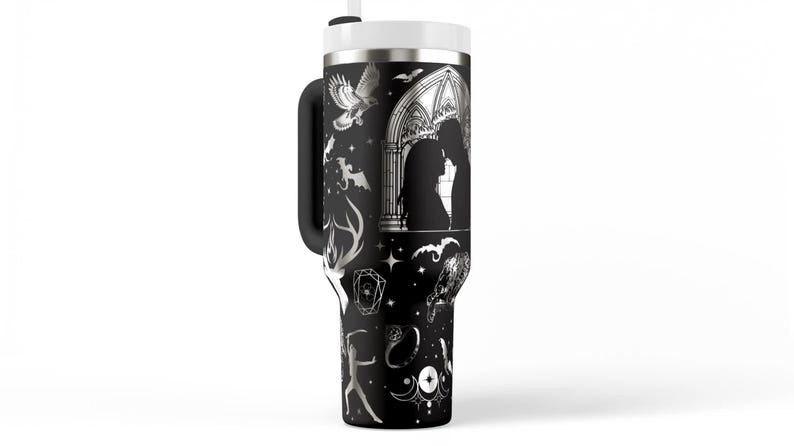 Throne of Glass Tumbler Stainless Steel Travel Mug SJM Universe Book Lover Gift & Reading Fan Collectible image 3