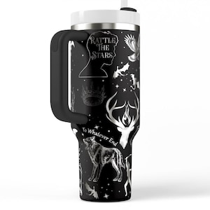 Throne of Glass Tumbler Stainless Steel Travel Mug SJM Universe Book Lover Gift & Reading Fan Collectible image 4
