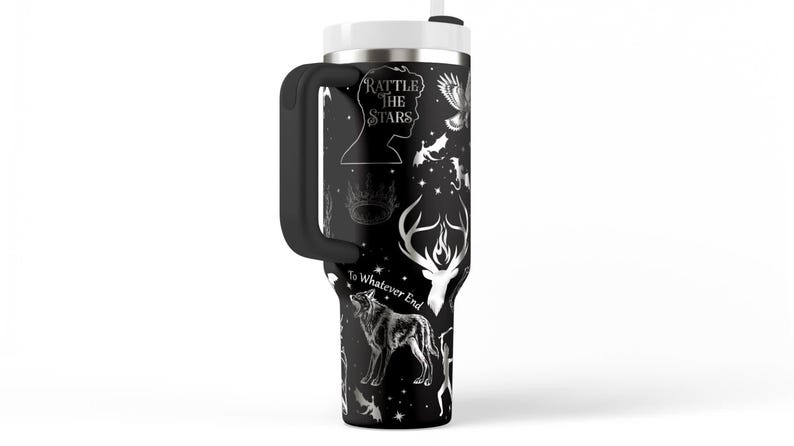 Throne of Glass Tumbler Stainless Steel Travel Mug SJM Universe Book Lover Gift & Reading Fan Collectible image 4