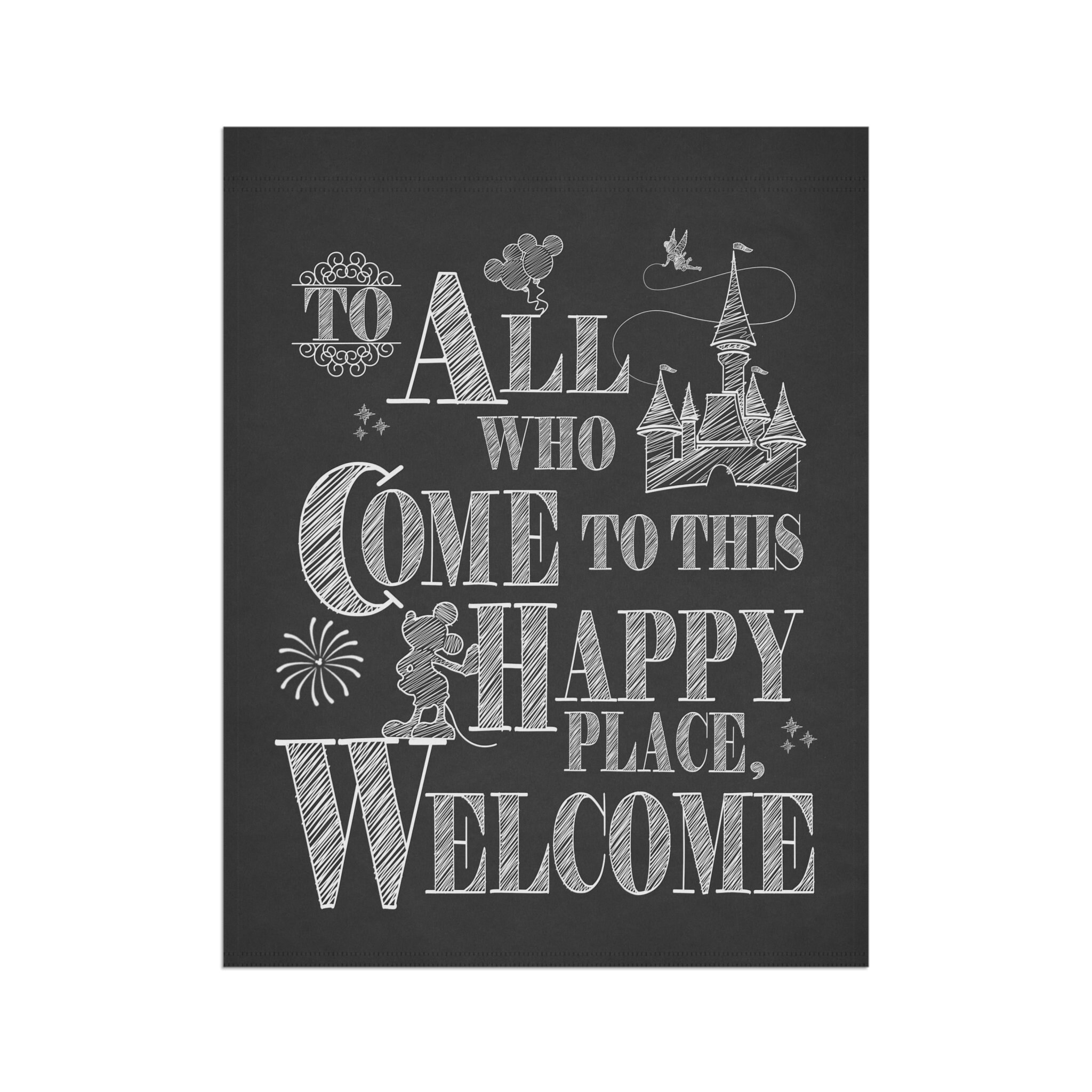 Walt Disney Iconic Quote Unique Home and Garden Banner, Disney Garden ...