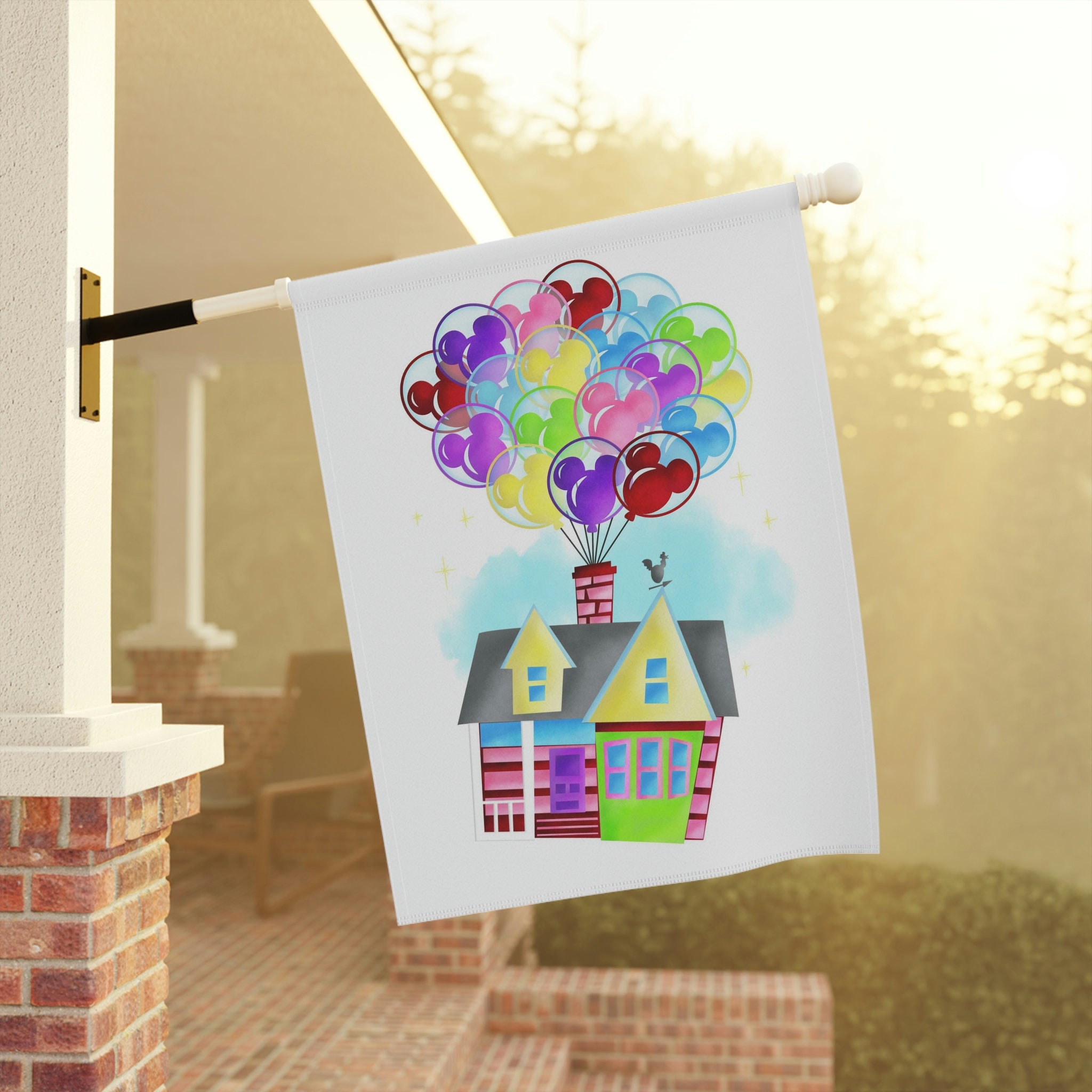 Adventure is Out There Garden Flag, Balloon House Outdoor Decor ...