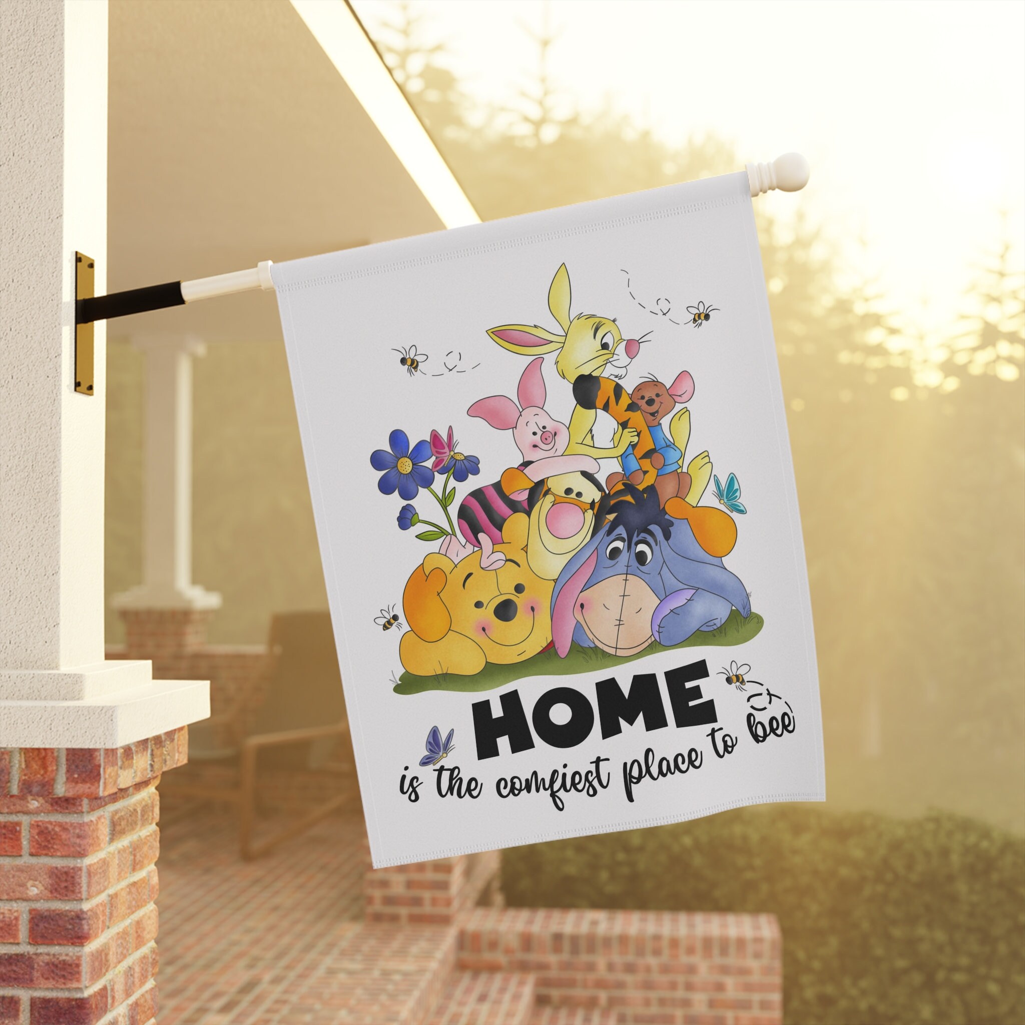 Discover Disney Winnie the Pooh Summer Home and Garden Flag, Flags for the Garden, House Flags