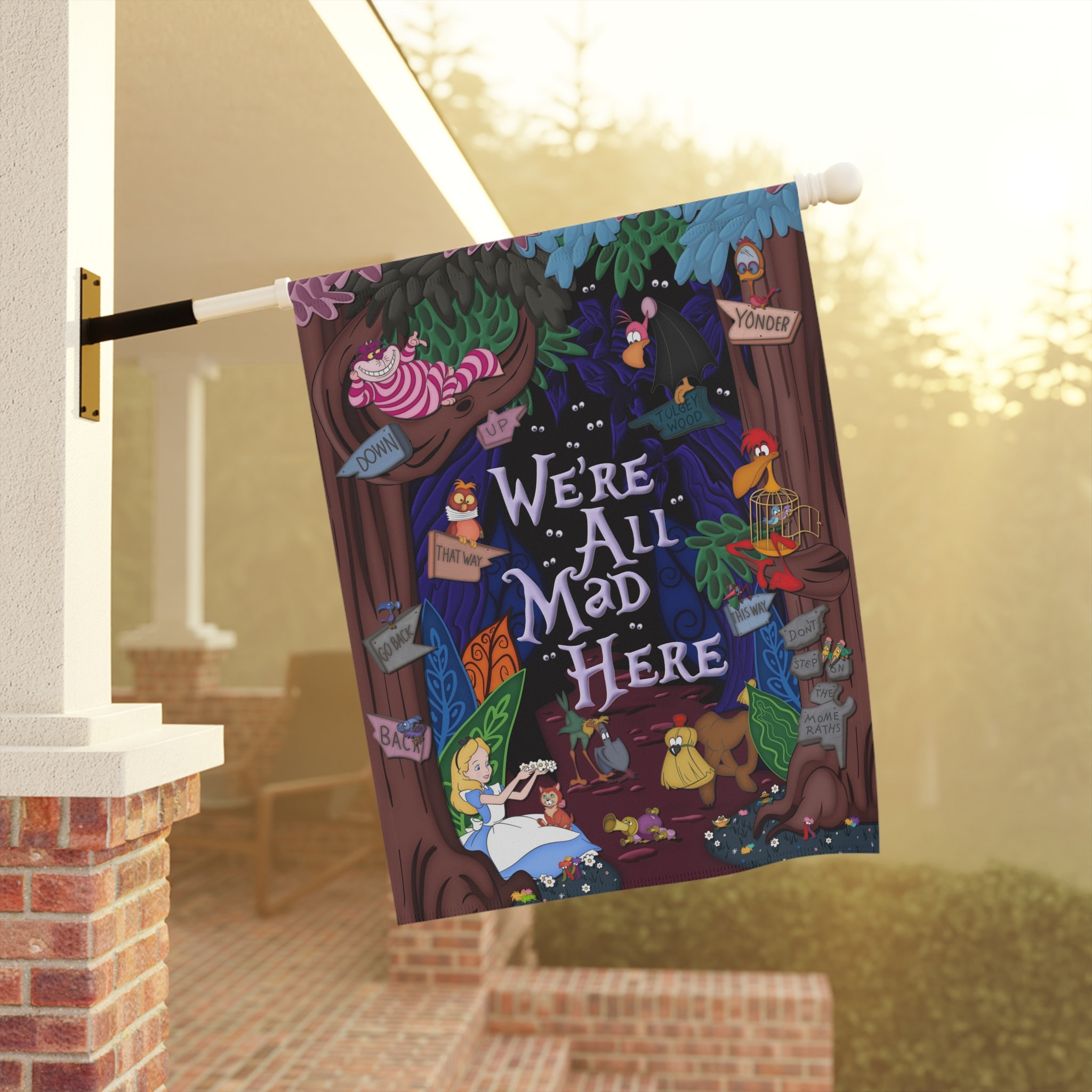 Disney's Alice in Wonderland Home Banner, Unique Home and Garden Flag ...