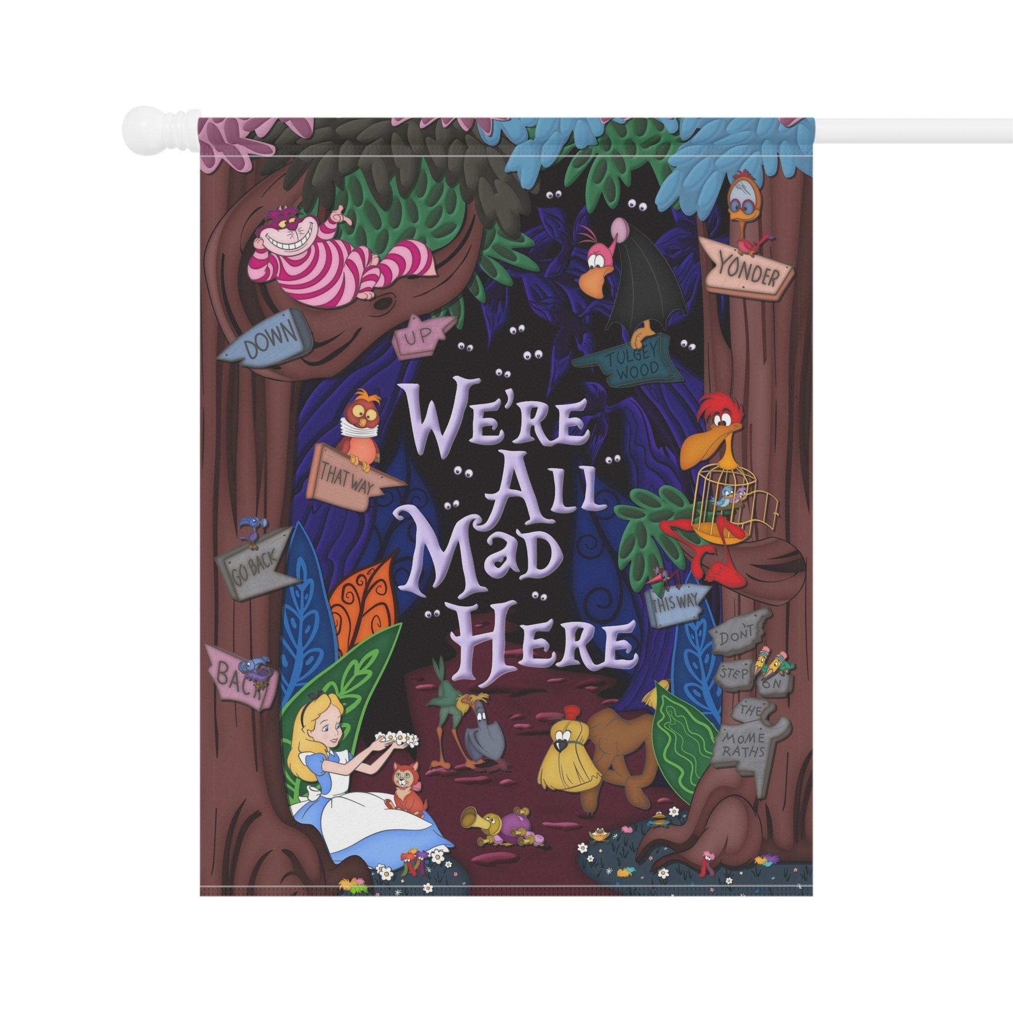 Disney's Alice in Wonderland Home Banner, Unique Home and Garden Flag ...