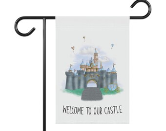 Disney's Sleeping Beauty Castle Garden Flag, Unique Home and Garden Flag, Disney Garden Flag, All Season Flag