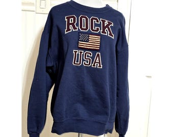 Vintage Rock and Roll Hall of Fame Rock USA Womens Large Navy