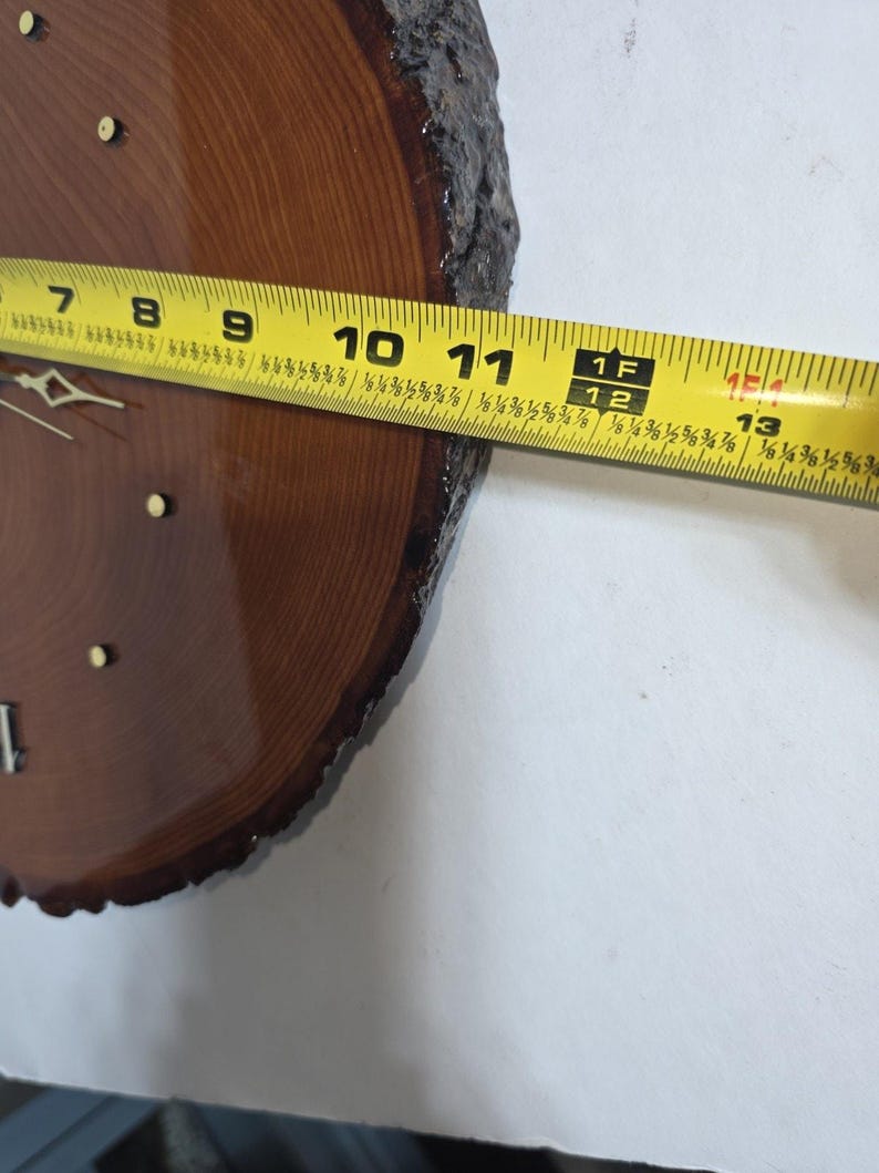 Vintage Natural Live Edge Wood Slab Wall Clock Handcrafted Tested Works ...