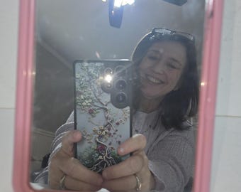 Vintage Goody Spiegel Stand Up Vanity Rechteck USA Pink Y2K Makeup 6x7.5