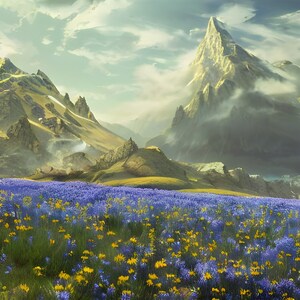 Before Two Mountains -Digital Art- Great for Wall Art, Backgrounds, or Downloadable Print