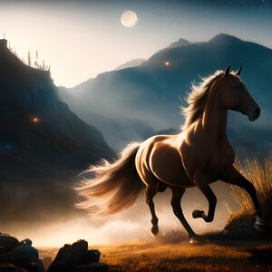 Magnificence in Moonlight -Digital Art- Great for Wall Art, Backgrounds, or Downloadable Print