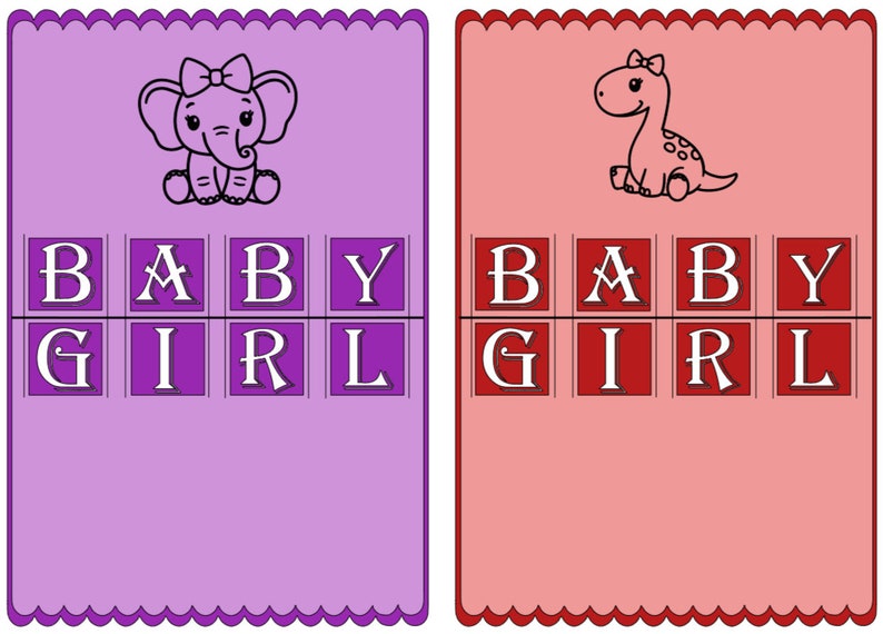 Custom Baby Shower Card boy/girl Etsy