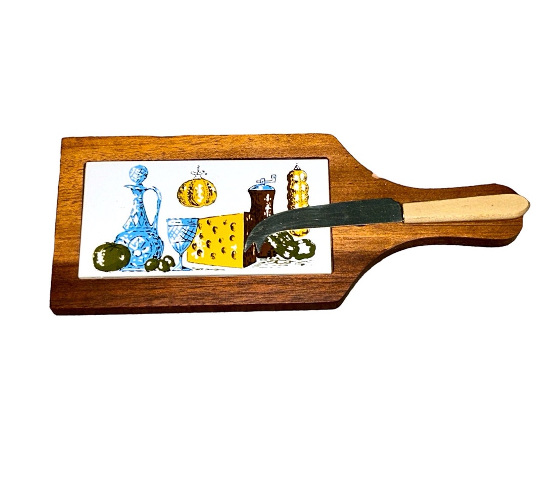 Vintage Goodwood Cheese Board Knife Trivet Wine Etsy