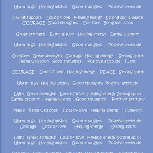 BlankieGram HEALING THOUGHTS Message Throw Blanket with Personalized Card (optional) - The Perfect Caring Gift - 5 colors image 3
