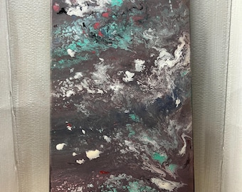 Cuadro sobre lienzo de mármol / Cuadro de mármol morado y blanco