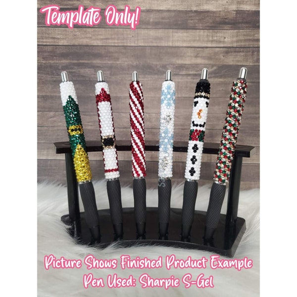 Rhinestone Pen Template Ss10 Etsy