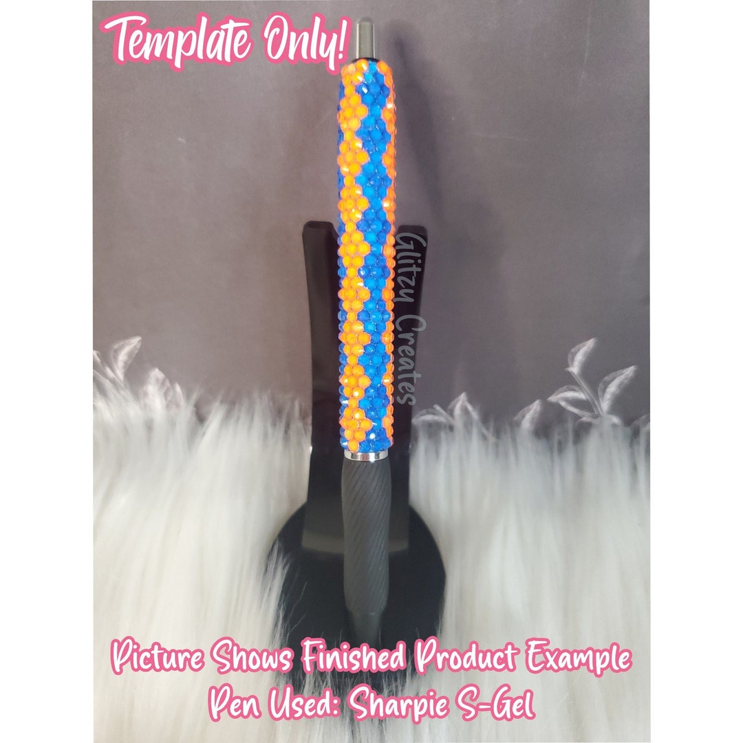 2 Color Diamond Rhinestone Pen Template, SS10 Rhinestone Template