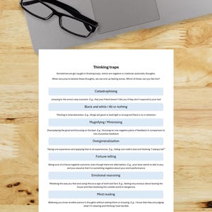 Thinking Trap Automatic Negative Thought Cognitive Distortion Worksheet