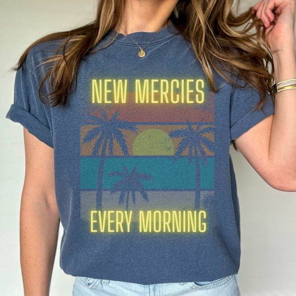 God's Grace and Mercy, Divine Mercy Shirt, His Mercies Shirt, Retro Vintage, Bold Christian, Guys Christian Shirt, Religious Gift, Jesus