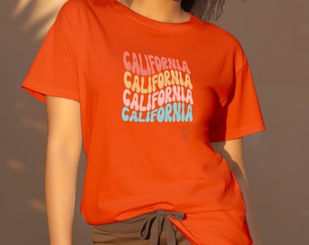 Camicia California retrò, maglietta della West Coast, maglietta California, camicia ragazza Cali, camicia California alla moda