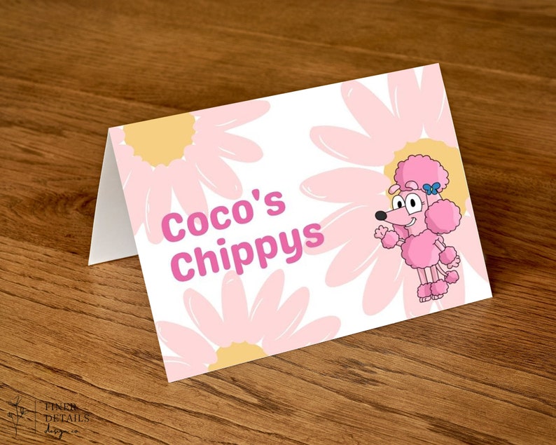 24 Bluey Party Food Tent Printable Template Labels Etsy