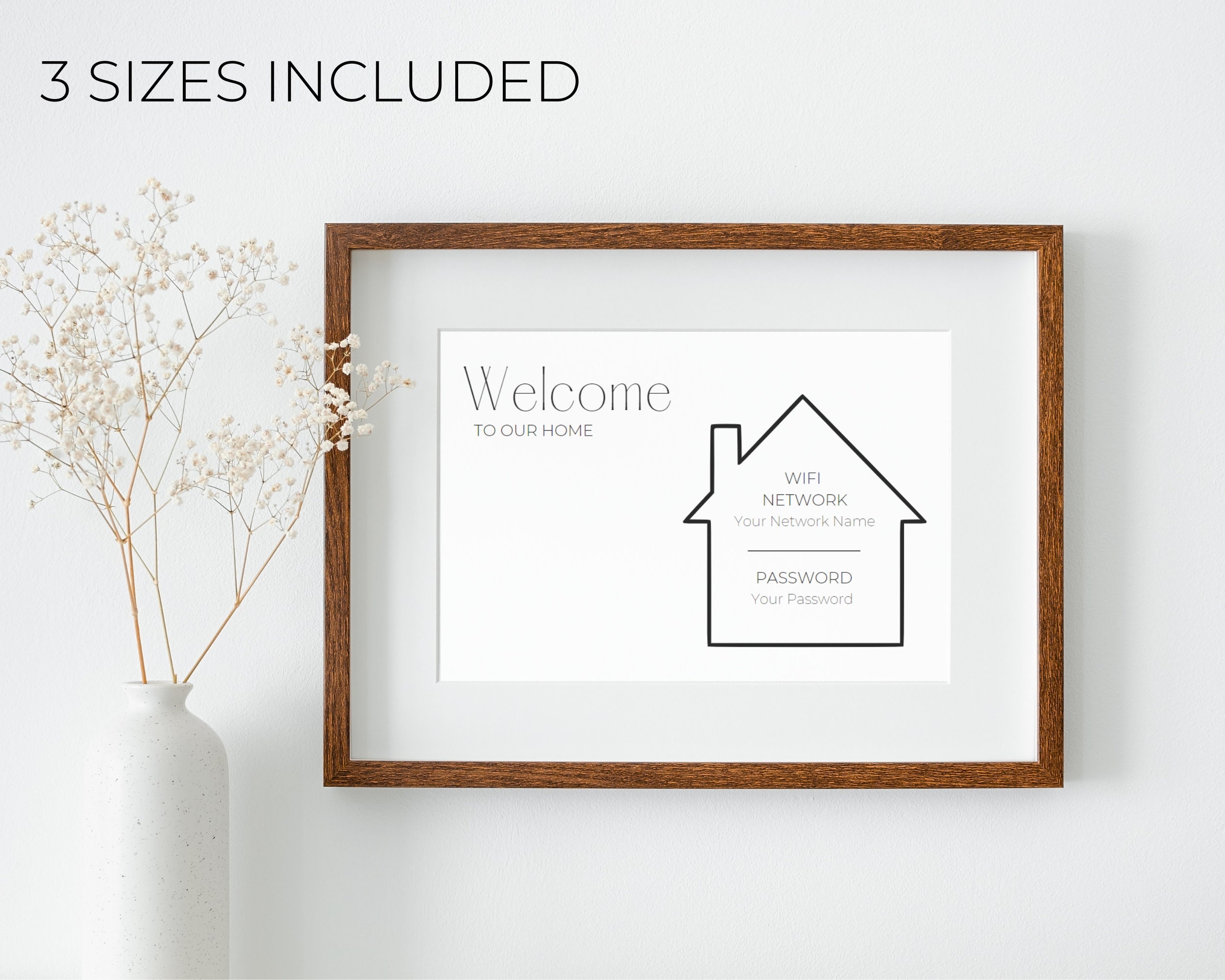 WIFI Password Sign Printable Wifi Sign WIFI Password Sign Editable Wifi ...