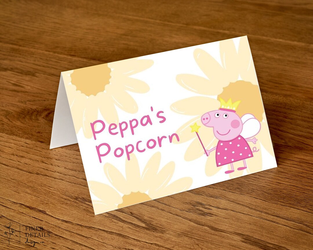 24 Peppa Pig Printable Food Tent Snack Labels Peppa Pig Food Party ...
