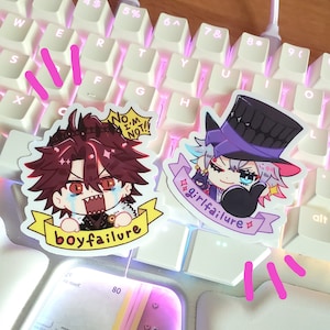 Bettel (girlfailure) and Jurard (boyfailure) Vinyl Sticker