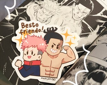 JJK Yuji and Todo Best Friendo Waterproof Vinyl Sticker