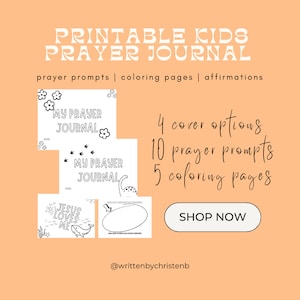 Printable Kids Prayer Journal - Etsy