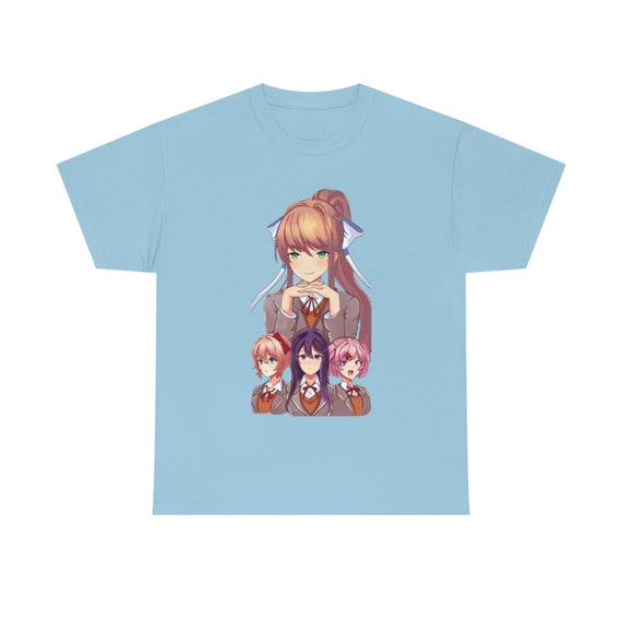 Doki Doki Literature Club Anime Cartoon Men's White Graphic Tee