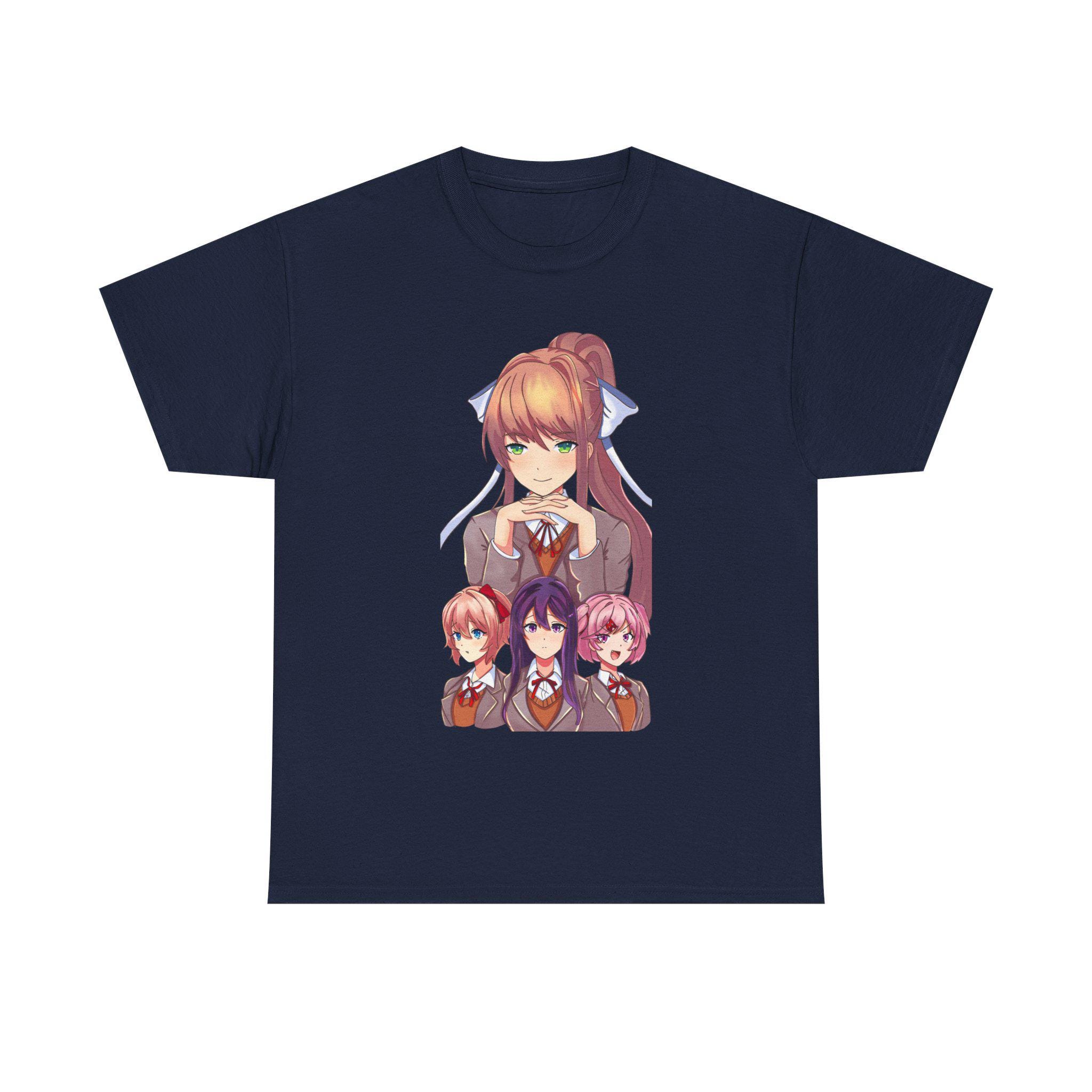ドキドキ文芸部 DDLC ナツキ Tシャツ Mサイズ kaomoji ホワイト 【公式