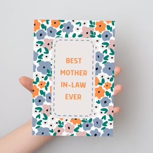 Cadeau belle-mère - Meilleure carte belle-mère de tous les temps - Téléchargement imprimable