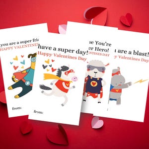 Superhero Classroom Valentine Cards – “You’re My Super Hero Valentine” Printable Pack - Instant Download