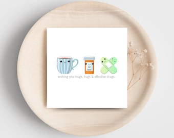 Sending Hugs Card - Get Well Printable – Instant Digital Download
