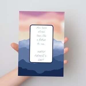 Carte imprimable de fête des pères de beau-père - message sincère - téléchargement numérique - cadeau de fête des pères