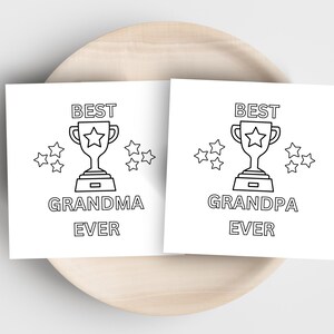 Biglietto da colorare per nonna e nonno - Biglietto da colorare fai da te stampabile - Download digitale