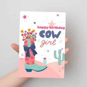 Feliz Cumpleaños Vaquera – Linda Tarjeta de Cumpleaños del Oeste – Descarga Digital