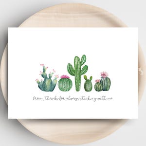 Merci maman cactus carte - téléchargement numérique - cadeau de fête des mères