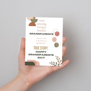 Erstaunlichste Großeltern-Tageskarte - Printable 5×7 Grußkarte - Instant Download