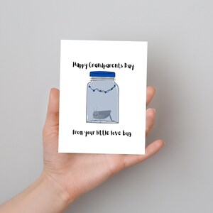 Tarjeta del Día de los Abuelos - Imprimible de Love Bug - Diseño de bicho adorable - Descarga instantánea