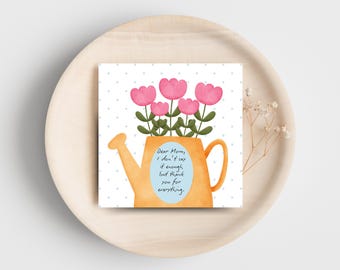 Mama Danke Karte - Tulip druckbare - digitaler Download