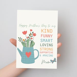 Strong & Amazing Moms Printable Card - Mother's Day Gift - Digital Download