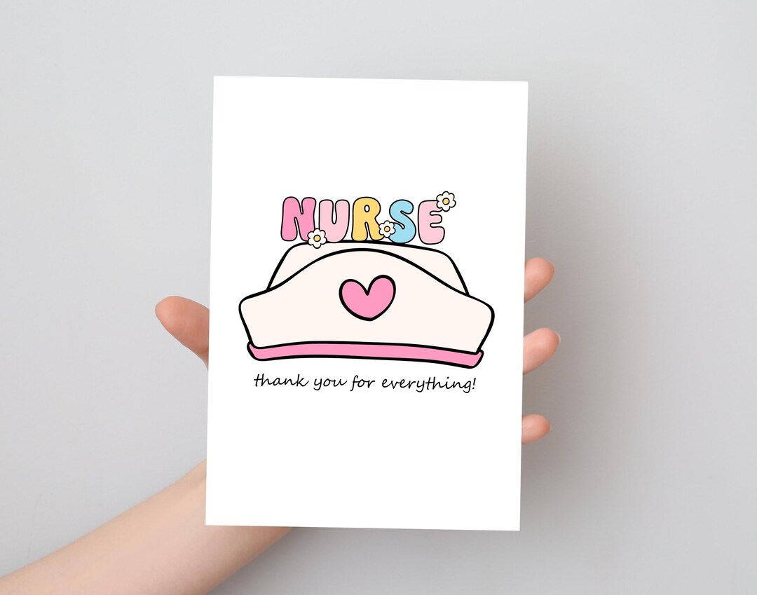 Nurse Appreciation Card - Groovy Printable Thank You - Digital Download ...