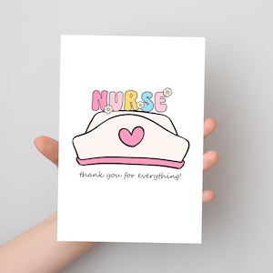 Carte de remerciement pour infirmière funky - carte de remerciement joyeuse - accès instantané