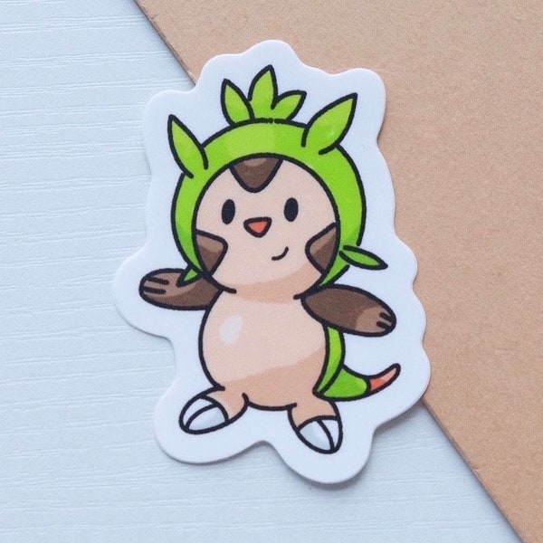 Cute stickers waterproof vinyl decoration pokemon stickers kawaii matte die cut laptop decal water bottles scrapbook Chespin sticker