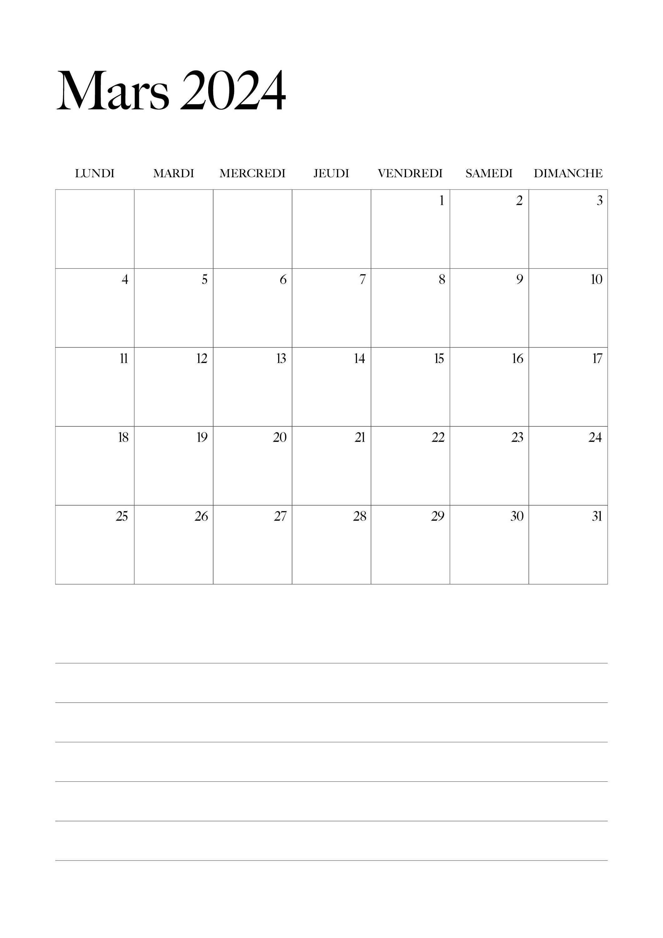 2024 Calendar With Notes Printable, 2024 Agenda, 2024 Planner, 2024 ...
